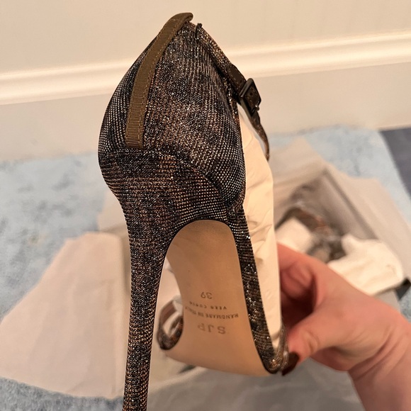NWT SJP by Sarah Jessica Parker Carrie Heels in signature Animal Print Glitter - Picture 8 of 9